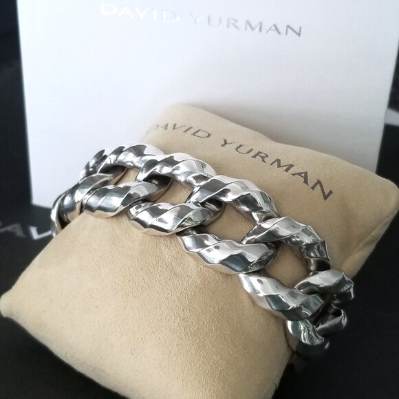 DAVID YURMAN - Wide 25mm Cable Edge® Curb Chain Bracelet *85 grams* $1900 *SALE* - Picture 5 of 6